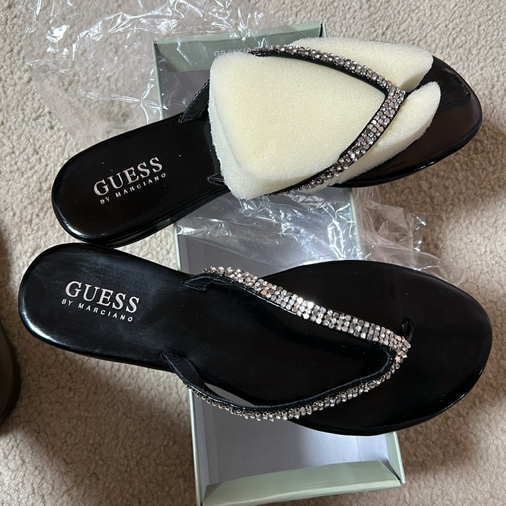 Guess by Marciano “Bling” flip flops